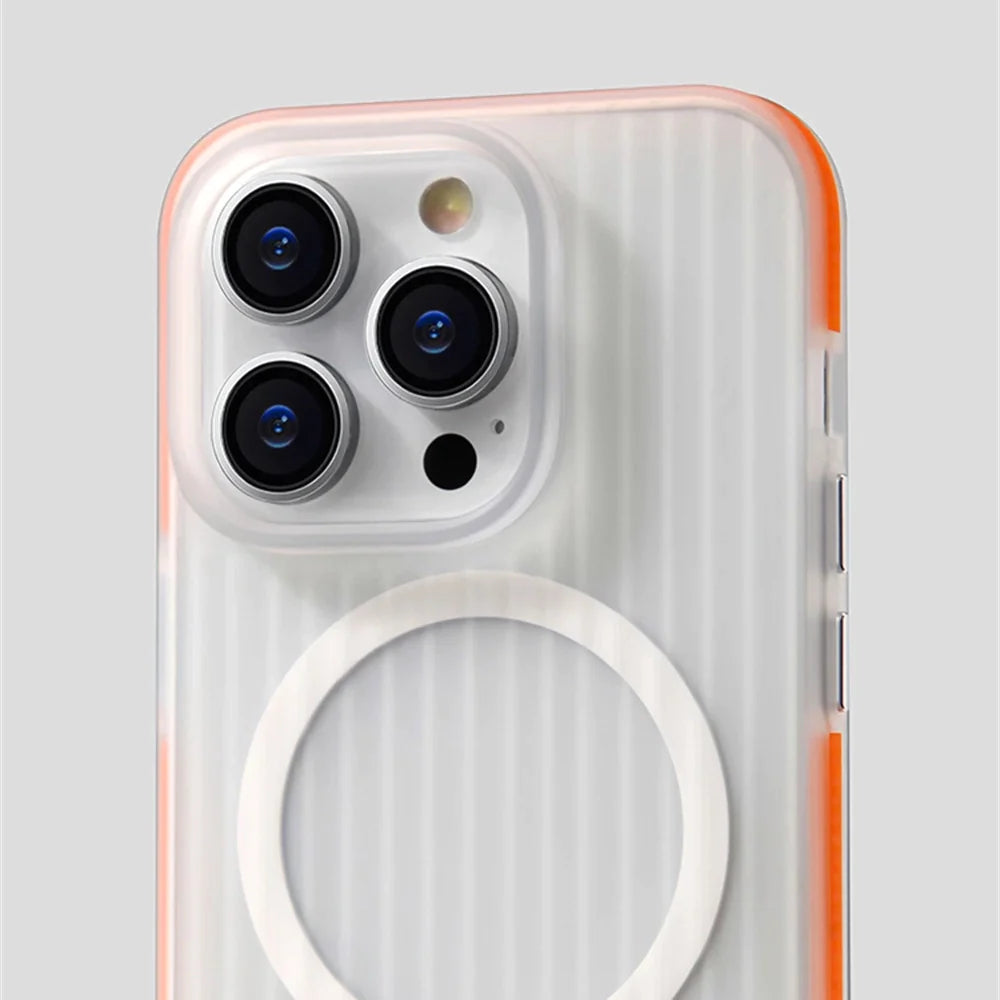 Upgrade Your Phone's Protection with Adreama's Corrugated Patterned MagSafe® Case for iPhone 15 Series
