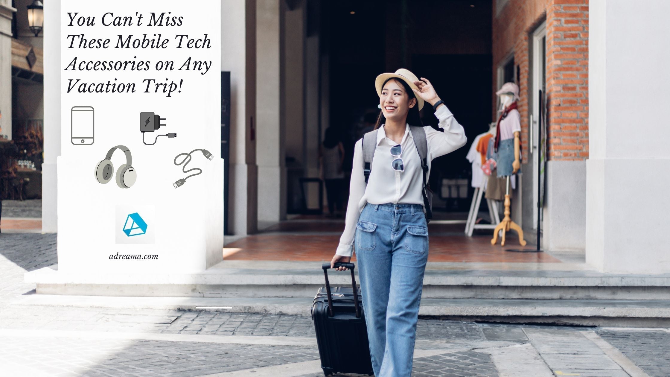 Mobile accessories to carry on vacation trip