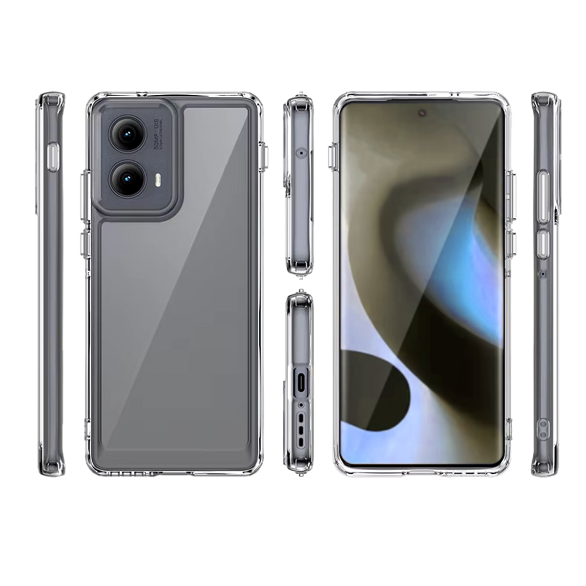 All View of Clear moto edge 2024 phone case