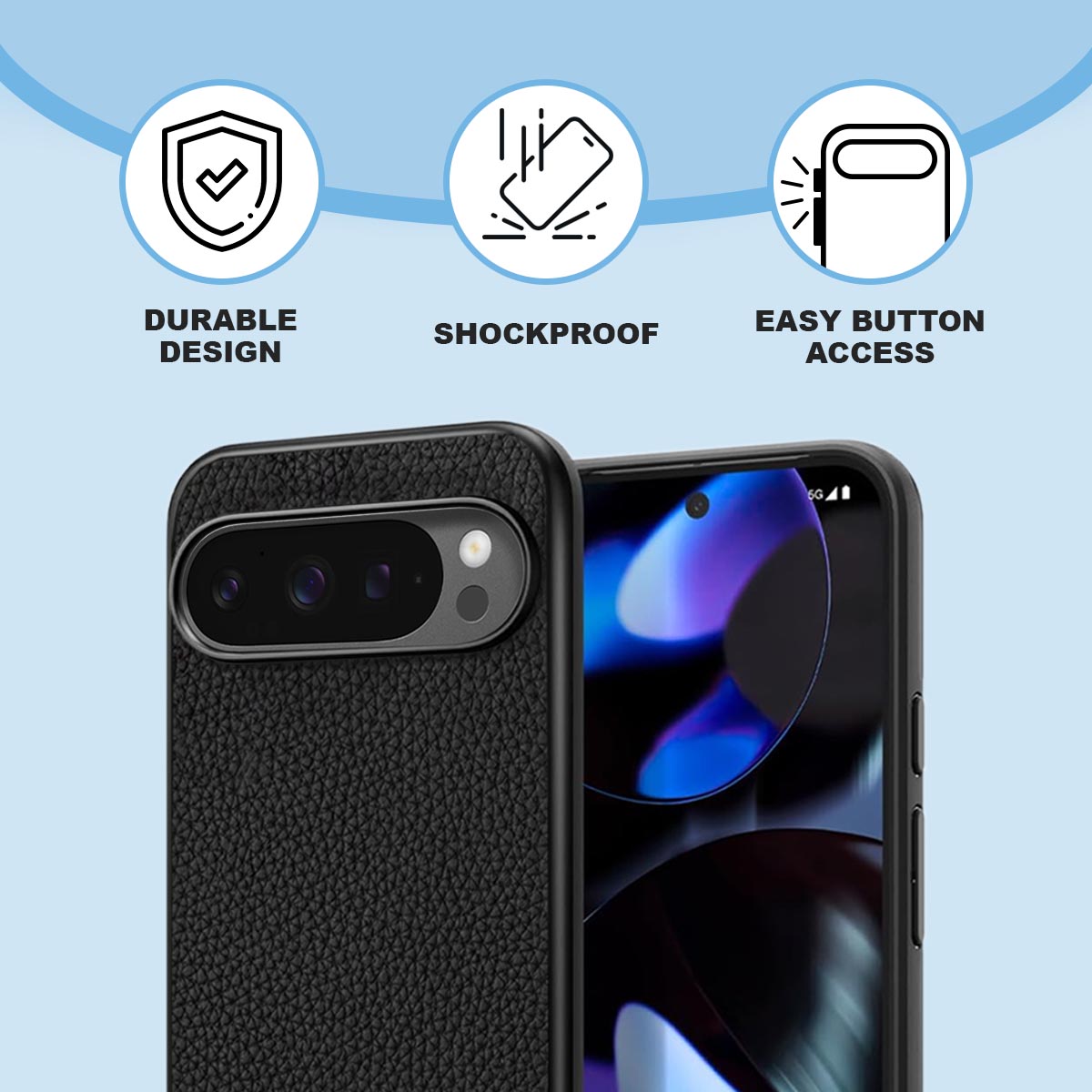 Features of Adreama Google Pixel 9 Pro XL Black Phone Case