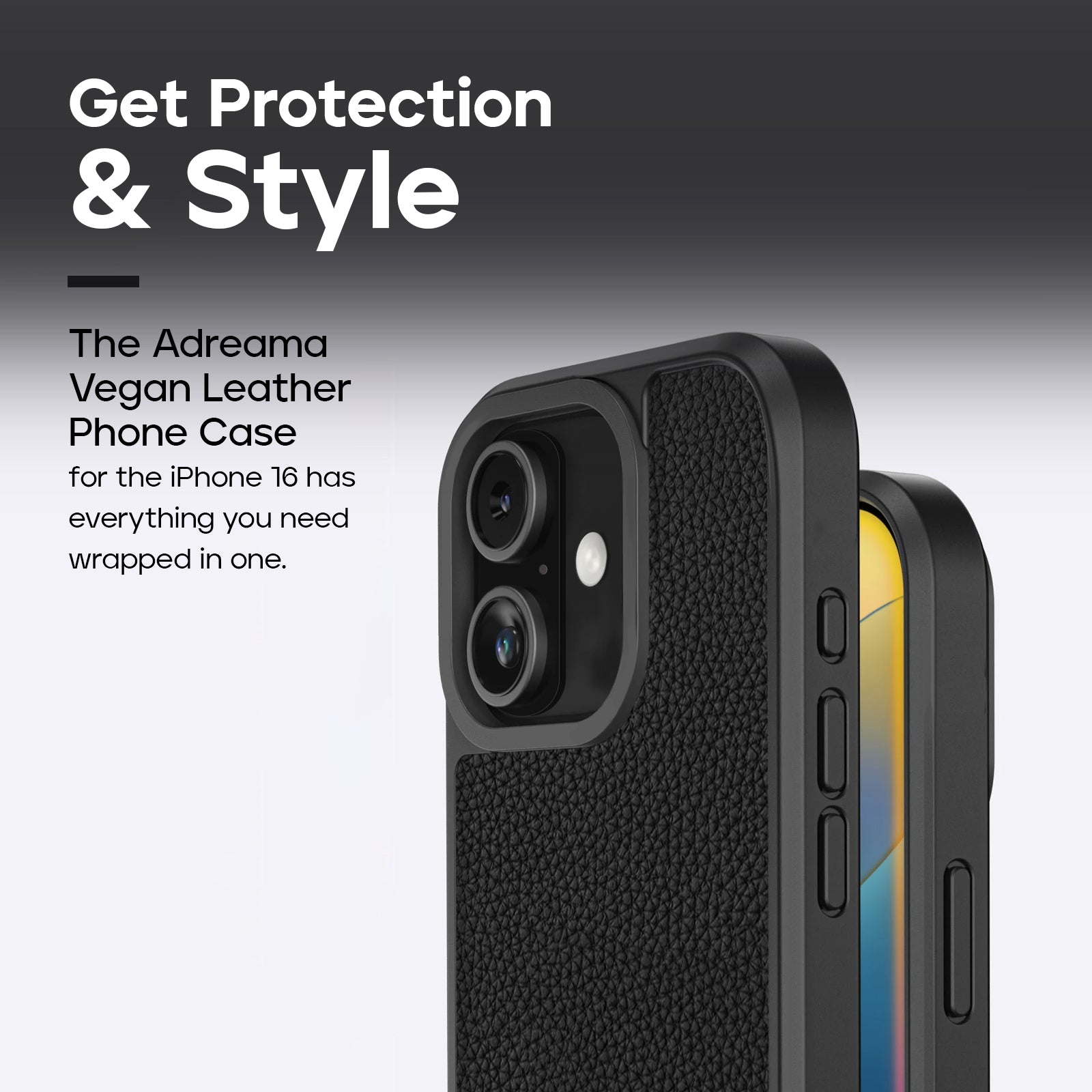 Protect your iphone 16 with premium vegan leather case