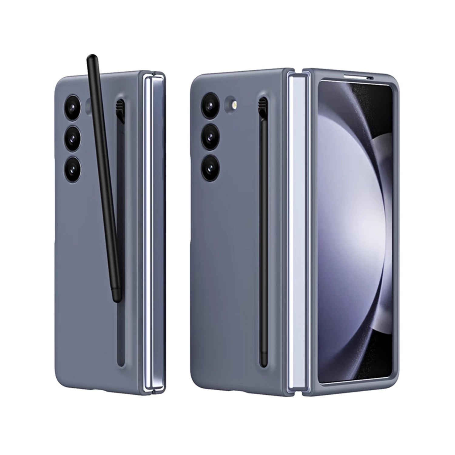 Samsung Galaxy Z Fold 3, 4, 5 Protective Hard Shell Phone Case with Pen Slot