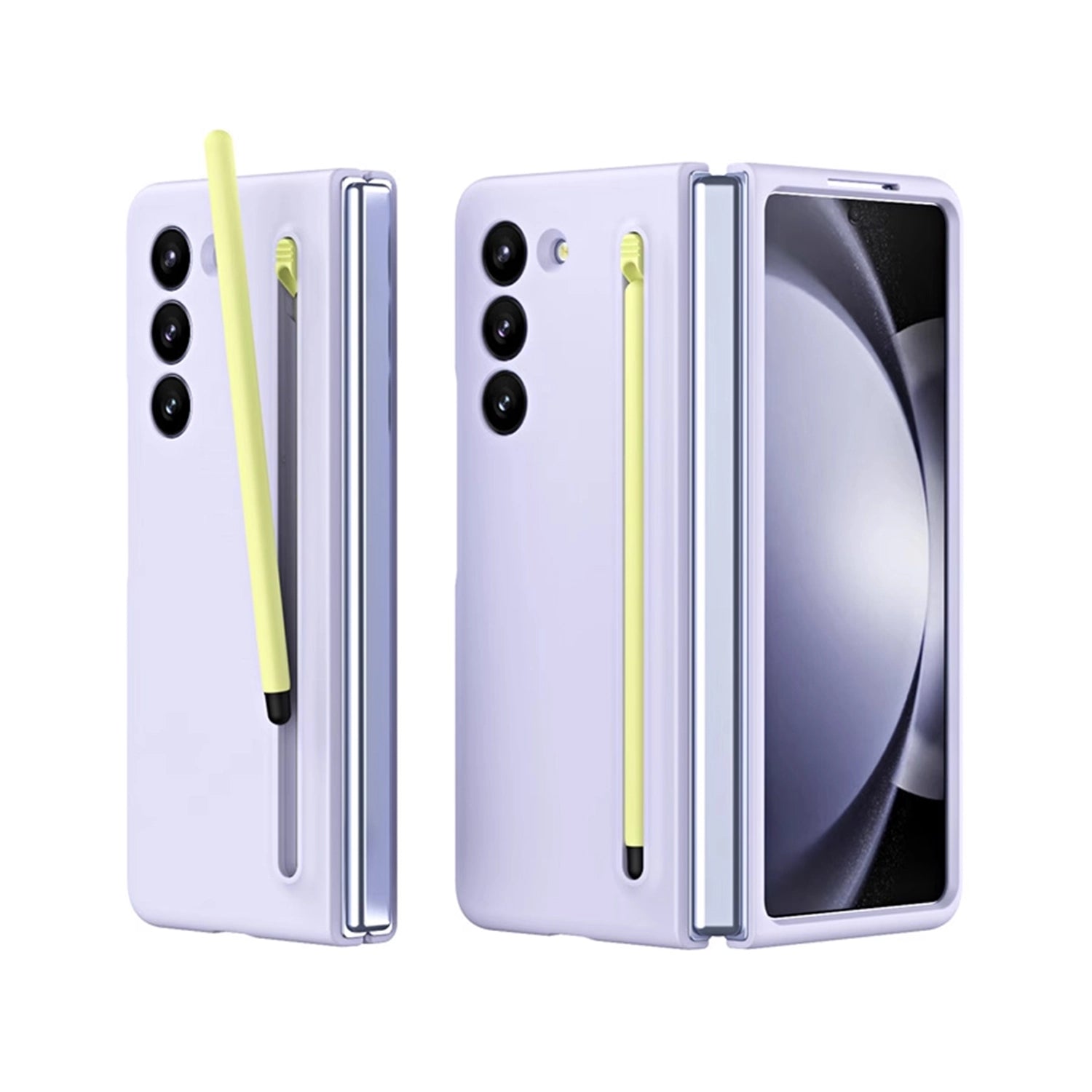 Samsung Galaxy Z Fold 3, 4, 5 Protective Hard Shell Phone Case with Pen Slot