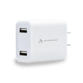 Fast Wall Charger with 2 USB-A ports - White