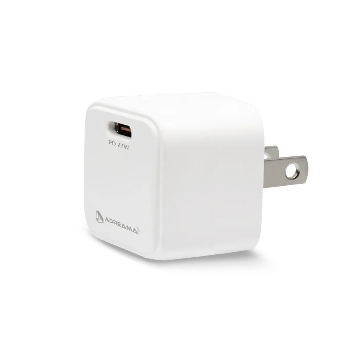 White PD 27W Mini Wall Charger USB-C Port