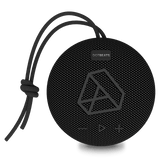 DOTBEATS Mini Wireless Bluetooth Speaker, Black, Front View.