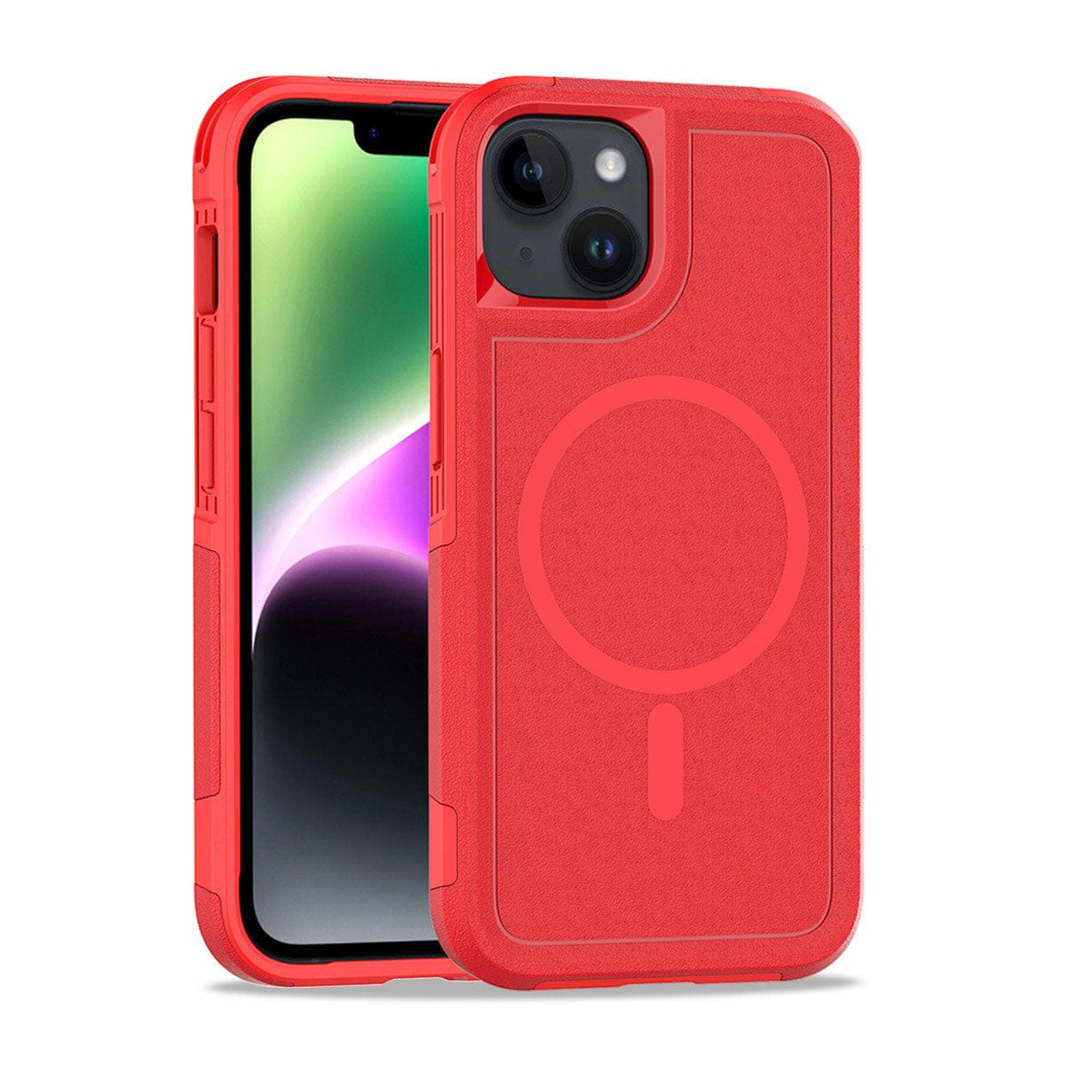 AMPD - Real Feel Soft Case with MagSafe for Apple iPhone 14 Pro Max - Red