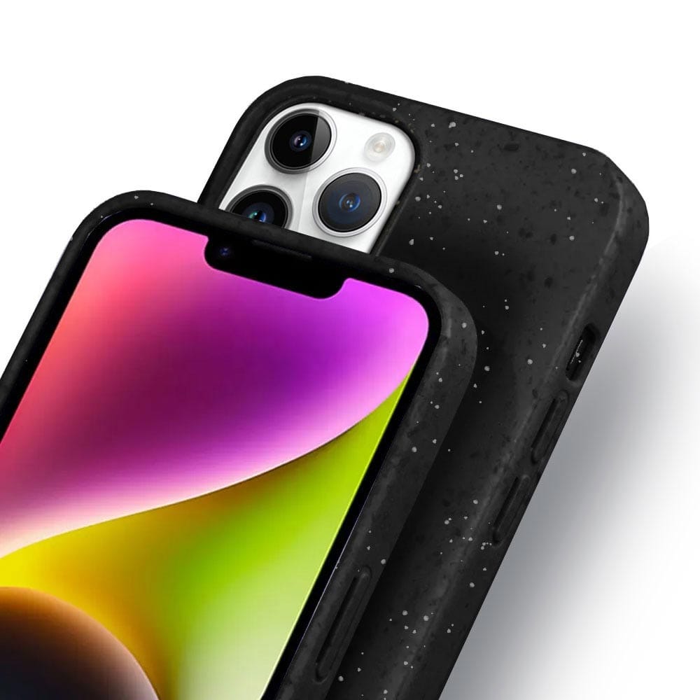 Black Iphone 14 Pro Max Biodegradable Shockproof Case, Magsafe Compatible