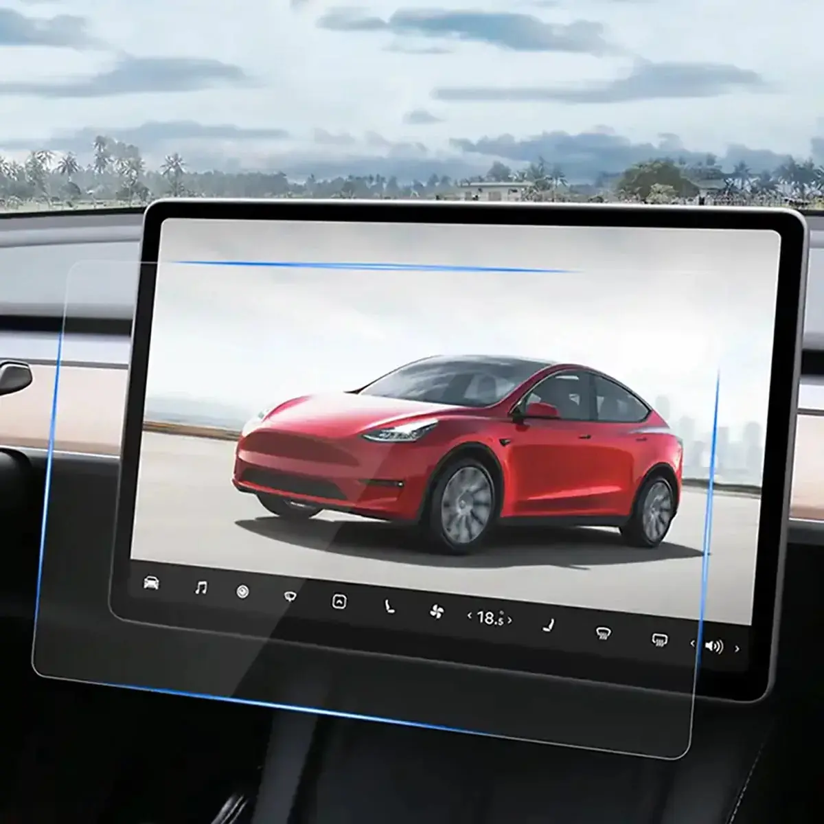 Get a Clear View and Shield Your Tesla Model 3/Y Screen with Adreama Tempered Glass