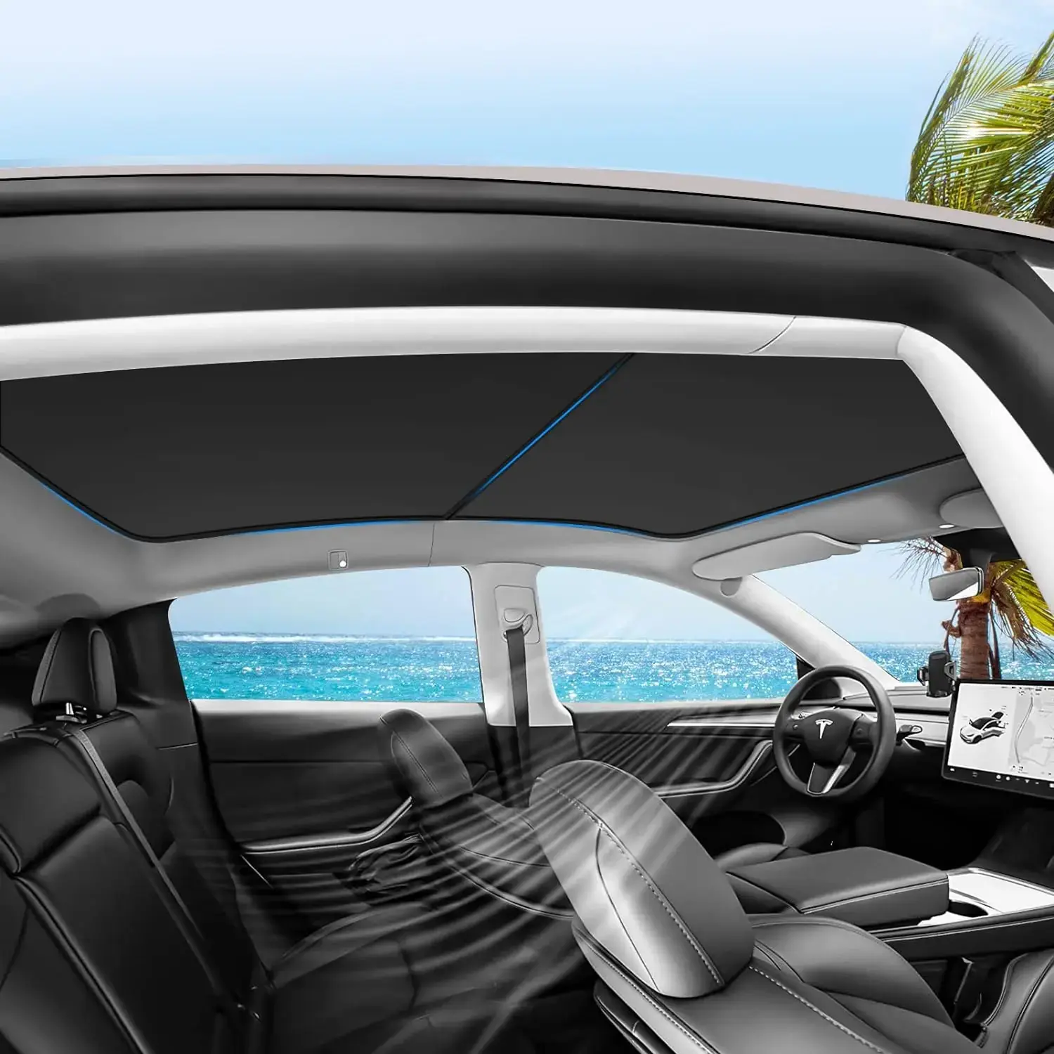 Protect Yourself from Harmful UV Rays with the Adreama Tesla Model Y Roof Sun Shade