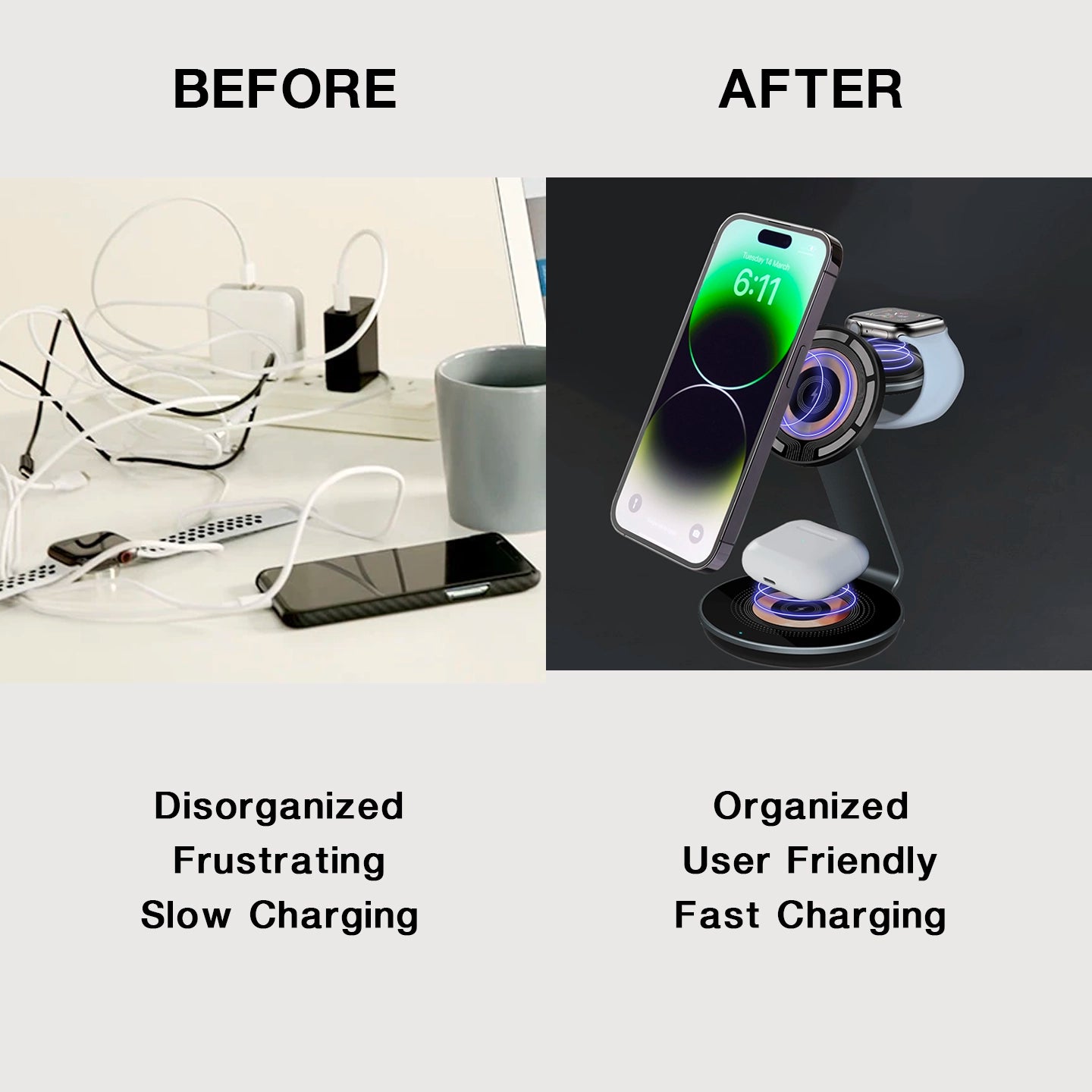 Comparison of Adreama Wireless Magnetic Charging Stand