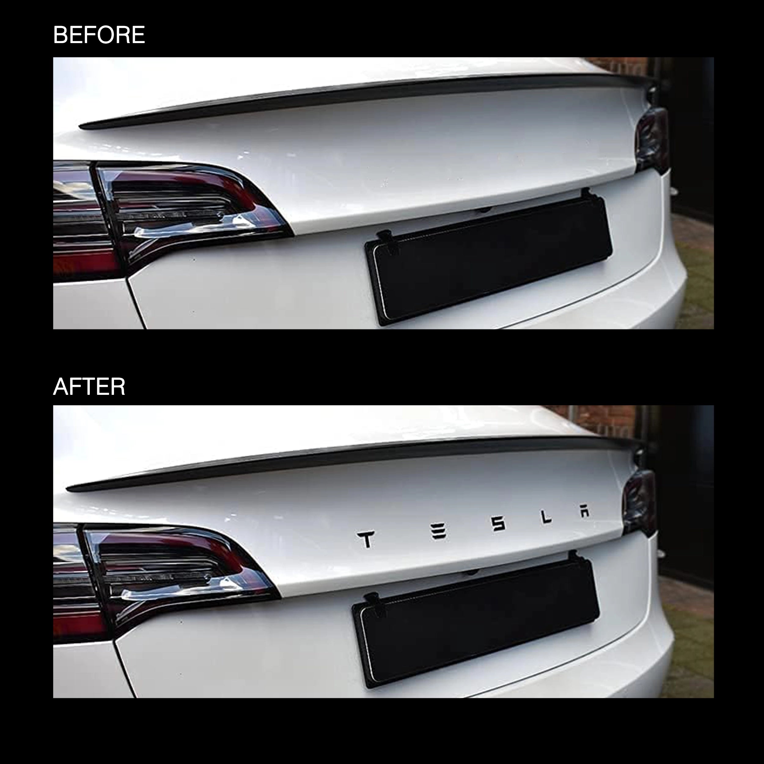 Adreama Tesla Model 3/Y/X/S ABS Rear Trunk Adhesive Emblem Letters (Ships Within 5-7 Days)