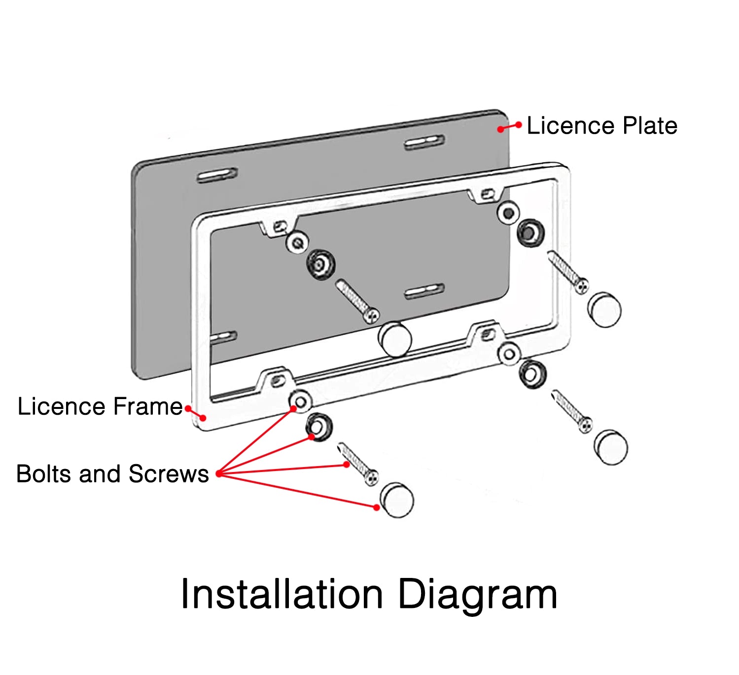 Adreama Tesla License Plate Frame Cover, 2 pack (Ships Within 5-7 Days)