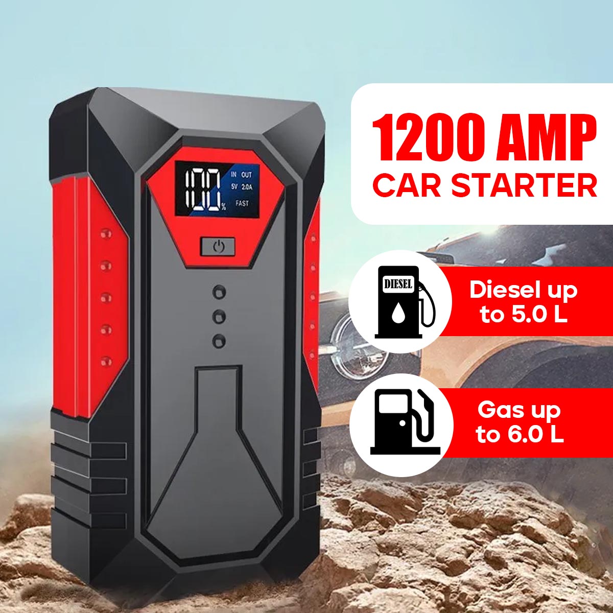 1200 amp car jump starter