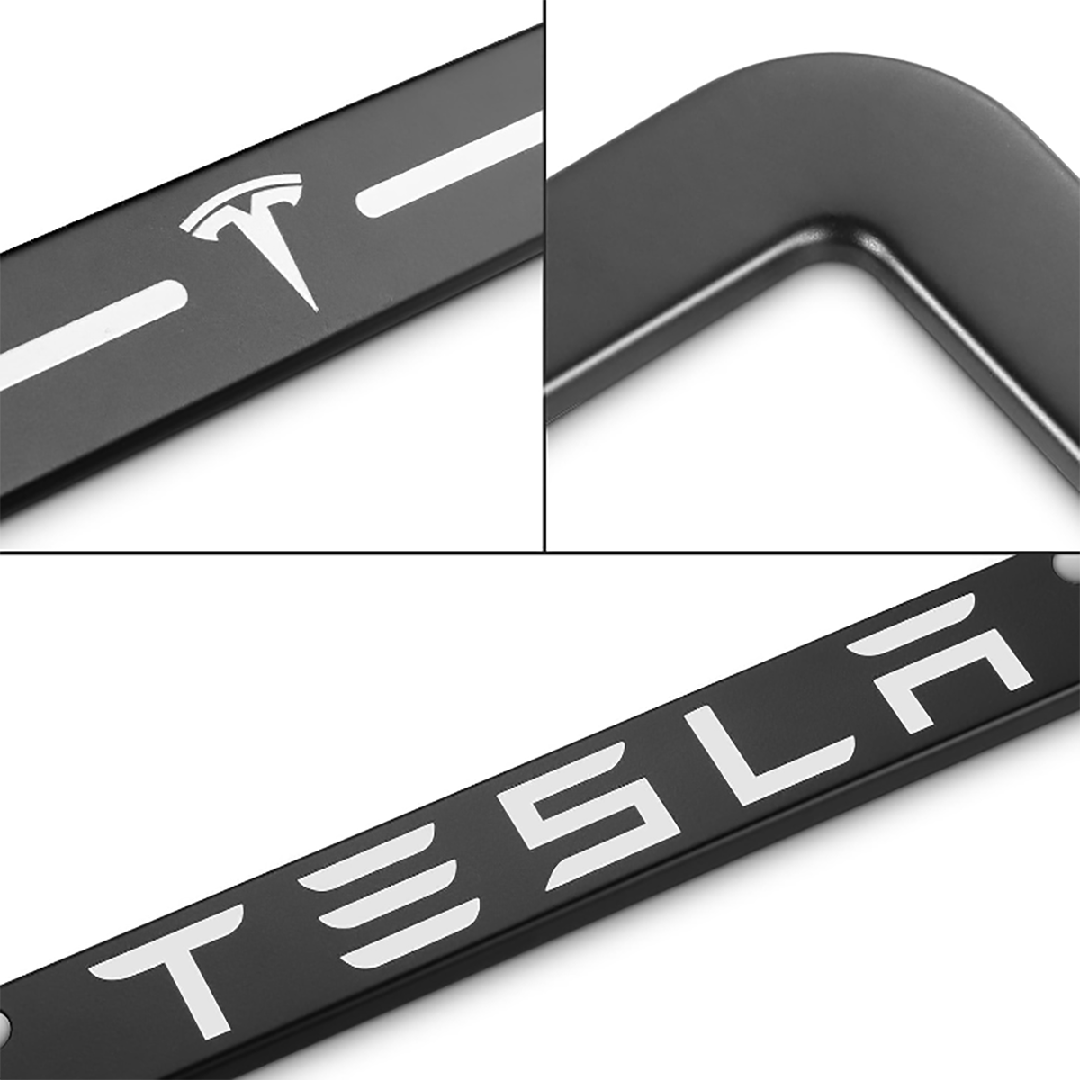 Adreama Tesla License Plate Frame Cover, 2 pack