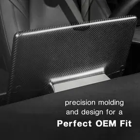 Adreama Tesla Model 3/Y Screen Back Cover Made With Real Premium Dry Carbon Fiber (2 pcs) (Ships Within 5-7 Days)
