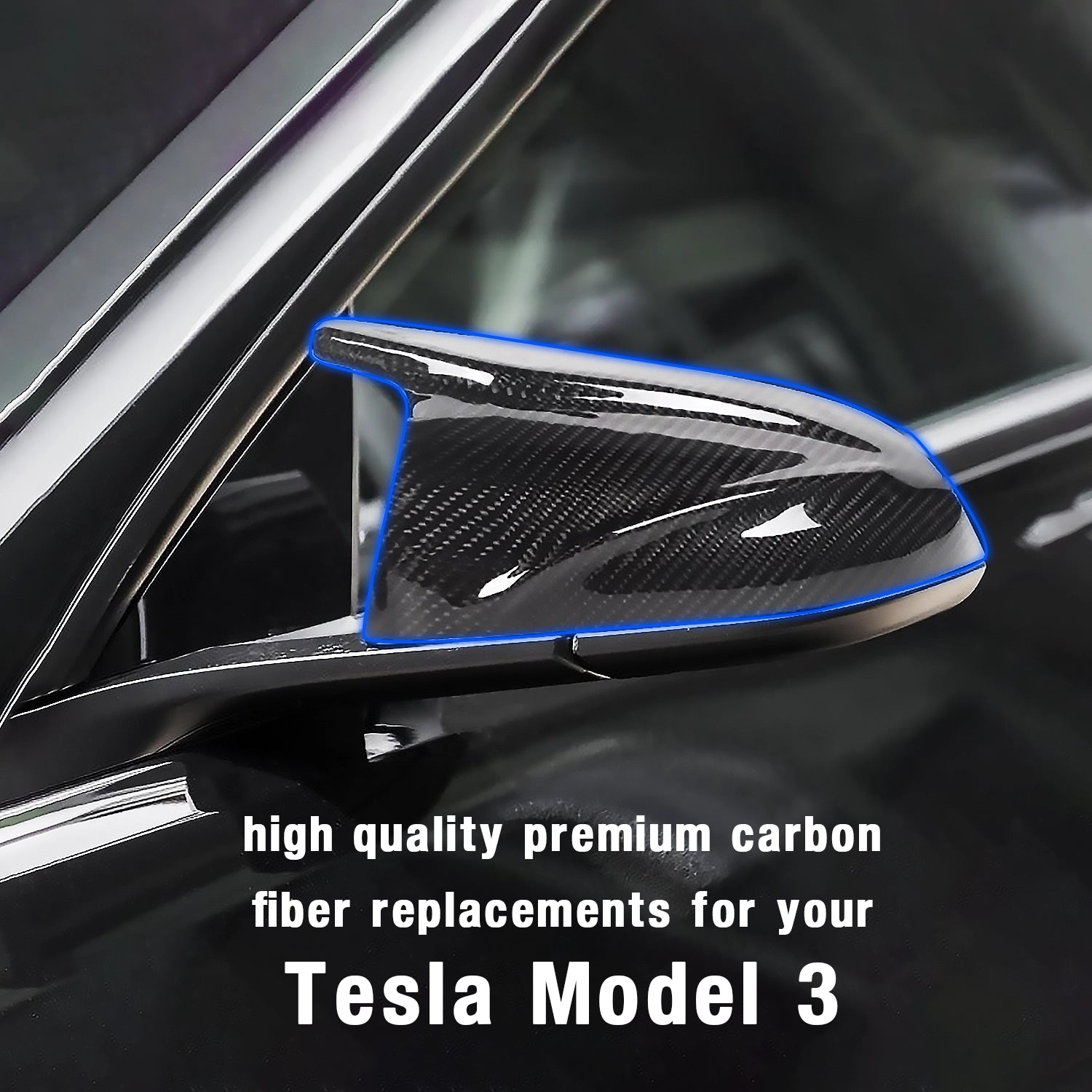 Tesla Model 3 (2017-2023) Side Mirror Cover Replacement