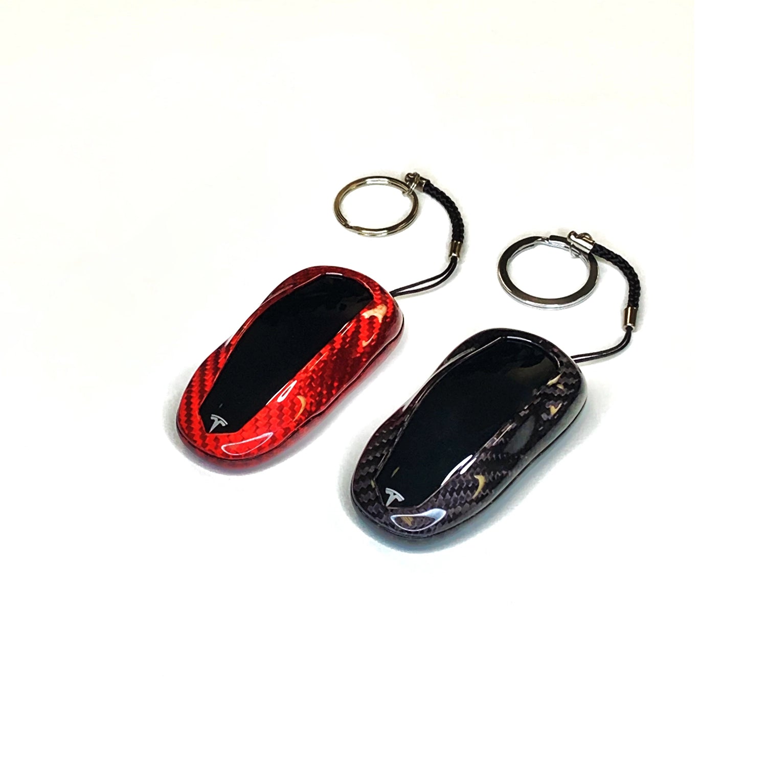Adreama Tesla Model S/3/Y Key Fob Case Cover Made With Real Premium Dry Carbon Fiber (2 pcs) (Ships Within 5-7 Days)