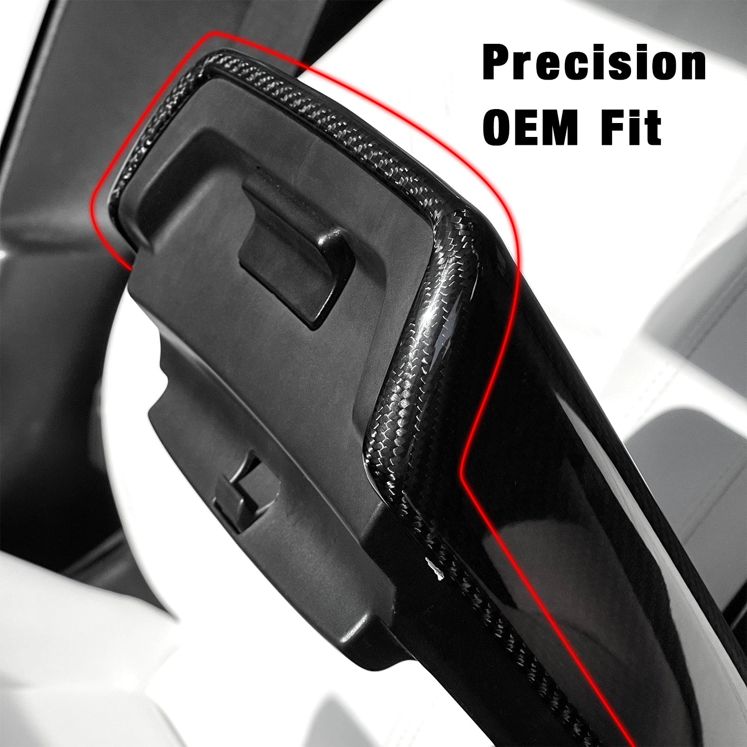 Adreama Tesla Model 3/Y Armrest Center Console Cover Made With Real Premium Dry Carbon Fiber (Ships Within 5-7 Days)