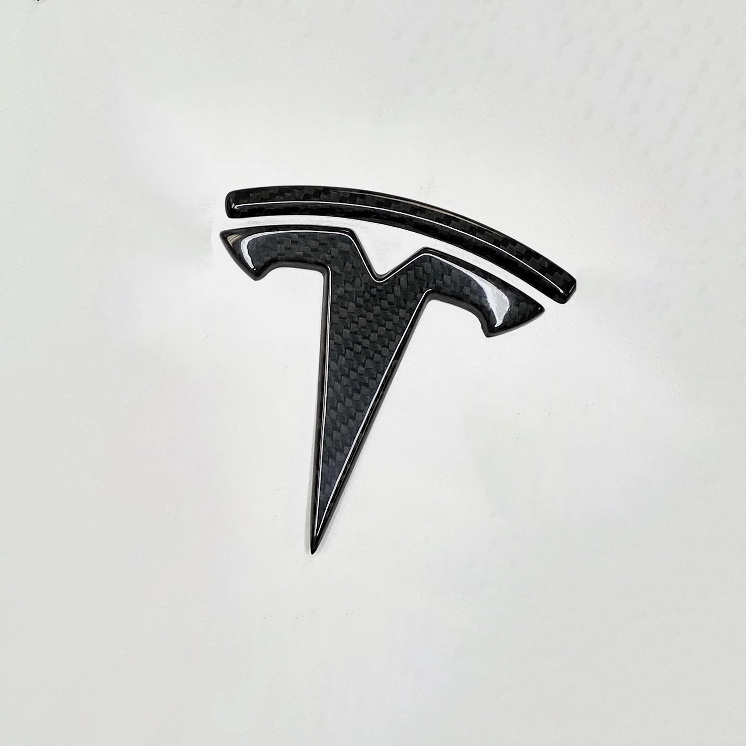 Adreama Tesla Model 3/Y T Logo Badge Real Dry Carbon Fiber Cap for Trunk and Frunk (Front Trunk)(2 pcs) (Ships Within 5-7 Days)