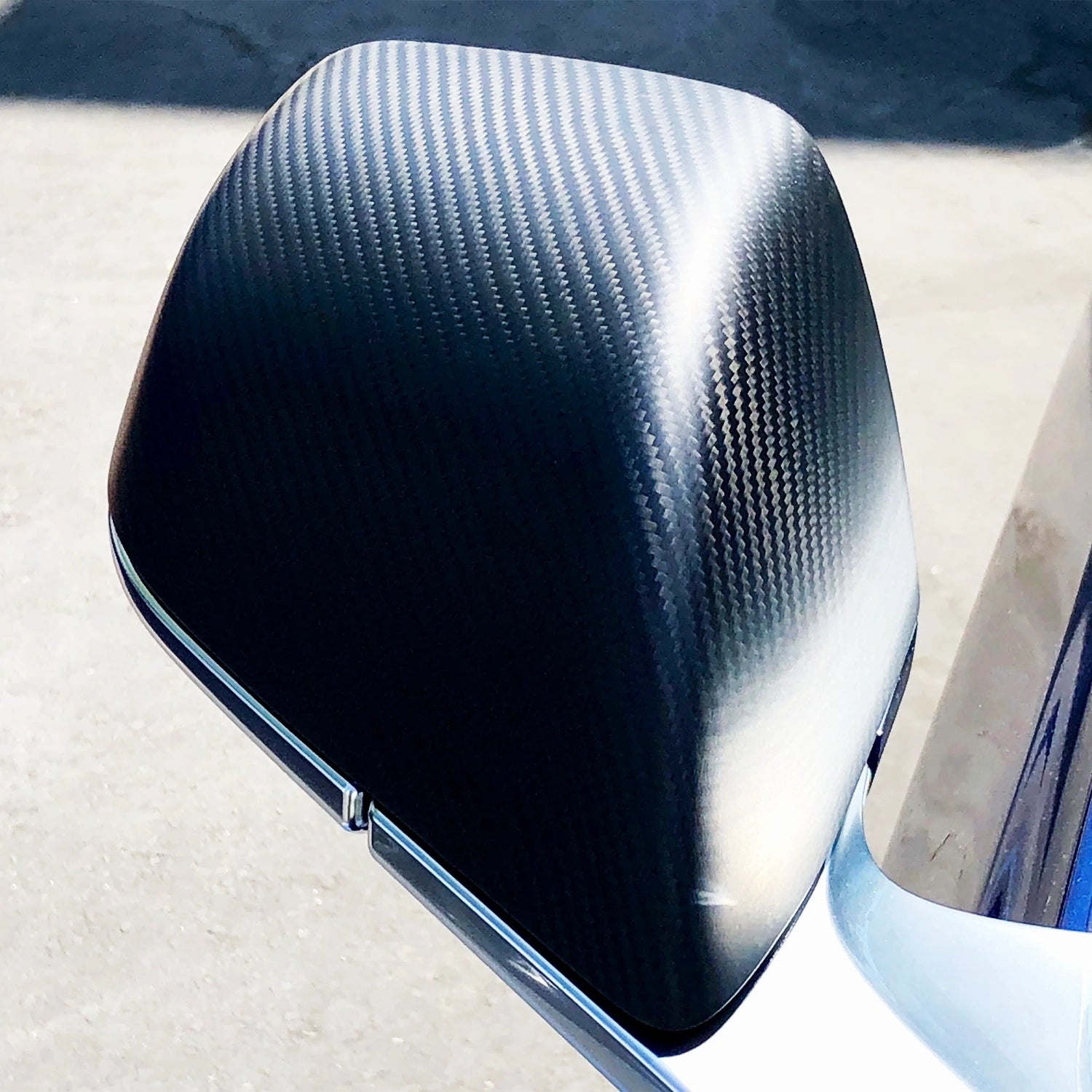 Adreama Tesla Model 3/S/X/Y Side Mirror Cover (Cap) Made With Real Premium Dry Carbon Fiber, 1 Pair (2 pcs) (Ships Within 5-7 Days)