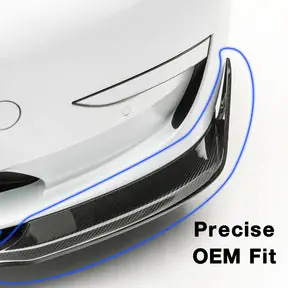 Tesla Model 3 V Type Dry Carbon Fiber Front Bumper Lip