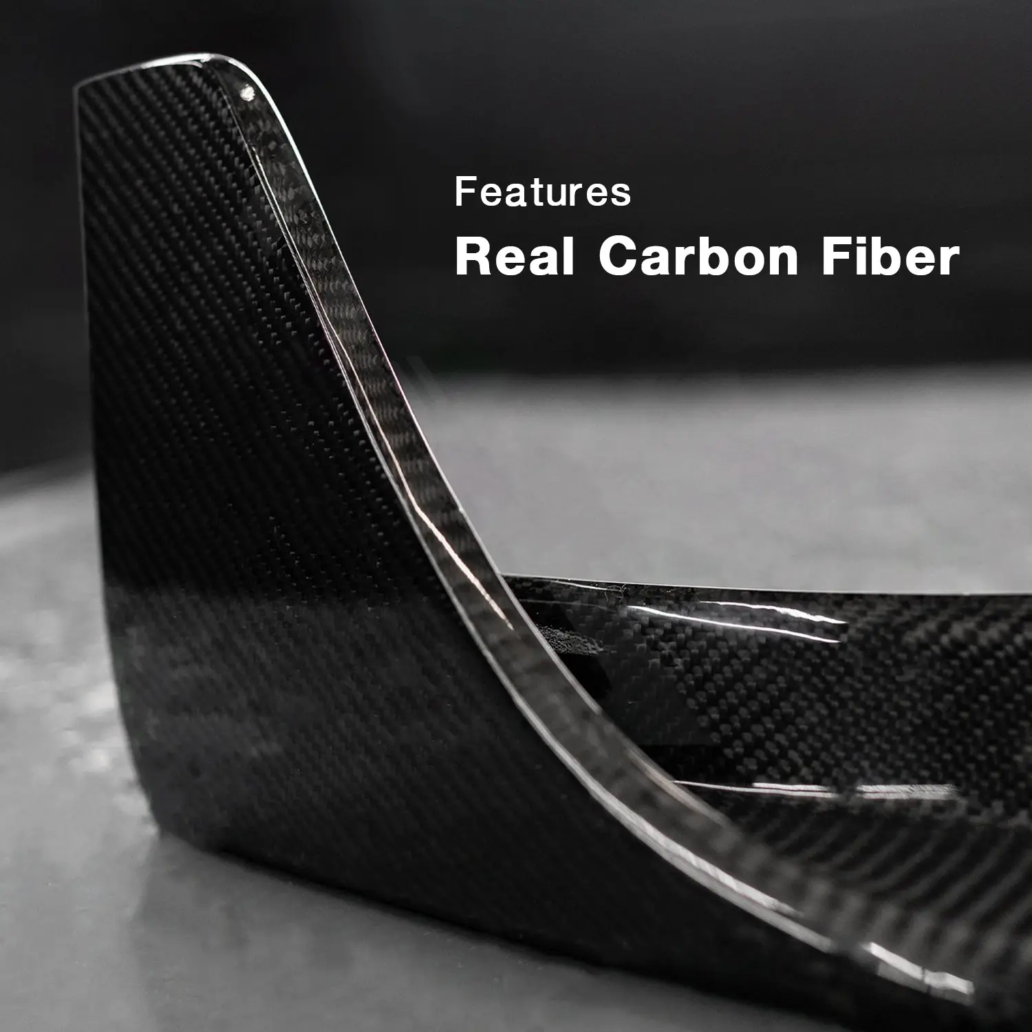 Tesla Model 3 V Type Dry Carbon Fiber Front Bumper Lip