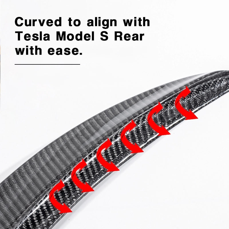 Tesla Model S Rear Spoiler Options Tesla Model S Carbon Fiber Performance Rear Spoiler | Adreama