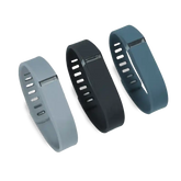 3-Pack Fitbit Flex Watch Band Set (Grey/Black/Teal)