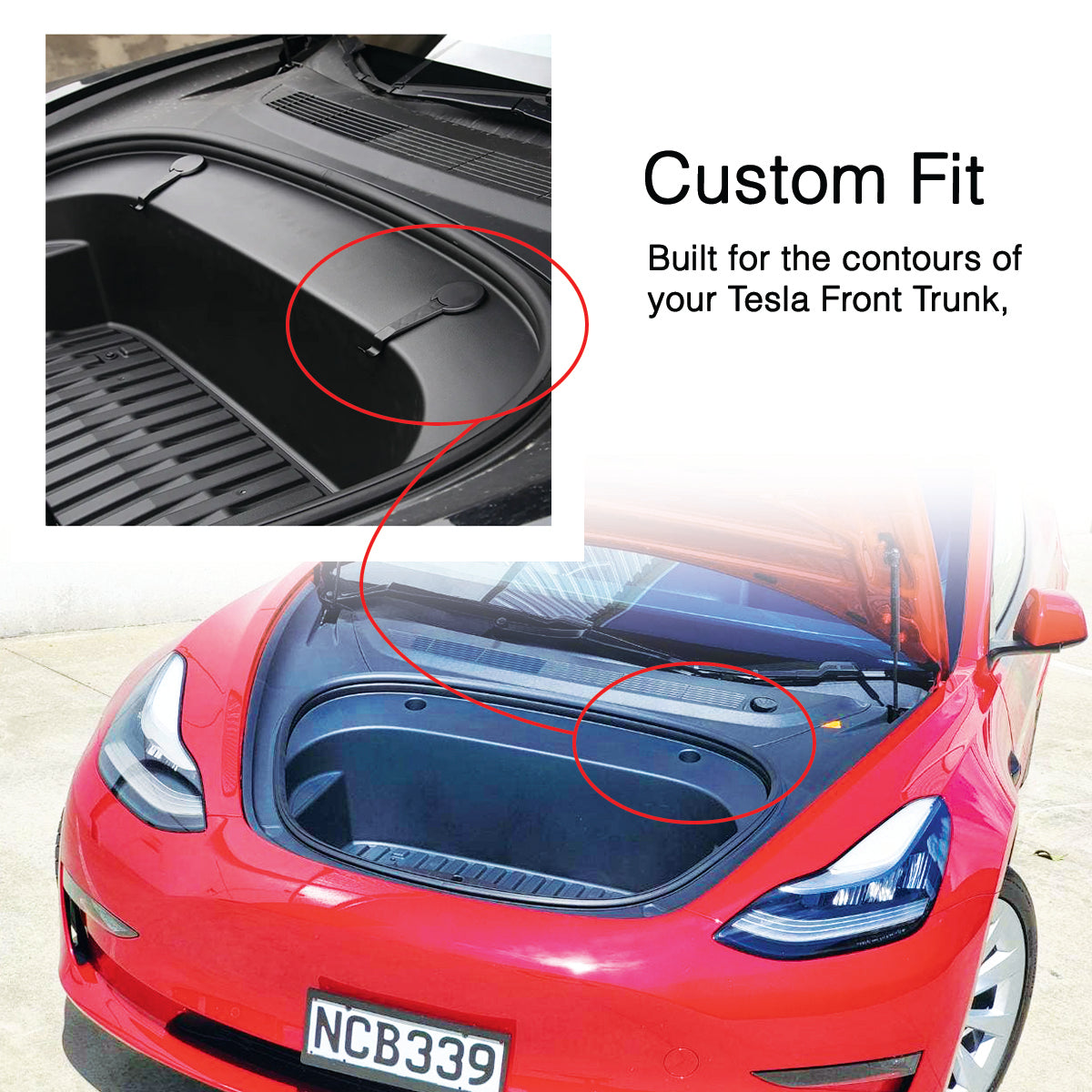 Adreama Tesla Model 3 Front Trunk/Frunk Hooks, 2 pack