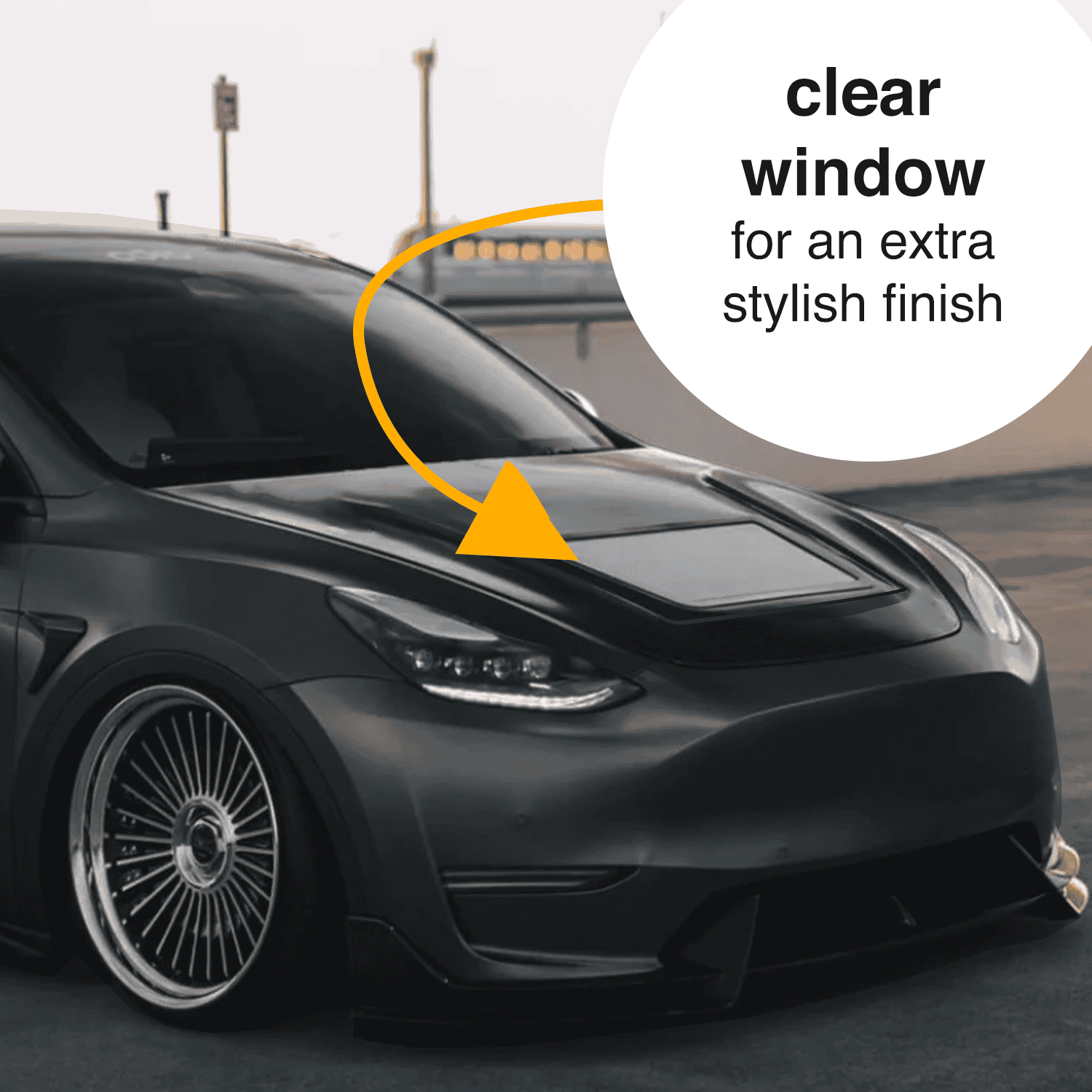 Adreama Tesla Model 3 Front Hood Bonnet Made With Real Premium Dry Carbon Fiber (2017-2023)(Ships Within 5-7 Days)