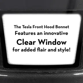 Adreama Tesla Model 3 Front Hood Bonnet Made With Real Premium Dry Carbon Fiber (Ships Within 5-7 Days)
