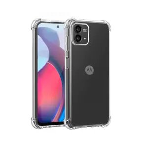 Motorola Moto G Stylus 5G 2022/2023 Clear Silicone Shockproof Case with Corner Rubber Bumpers