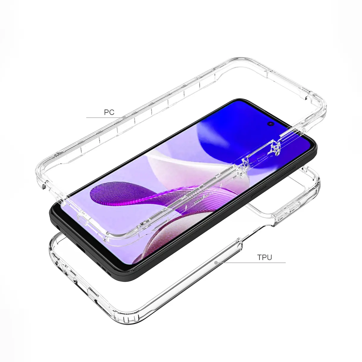 Motorola Moto G 5G 2023 Crystal Clear Hard Shell Shockproof Case