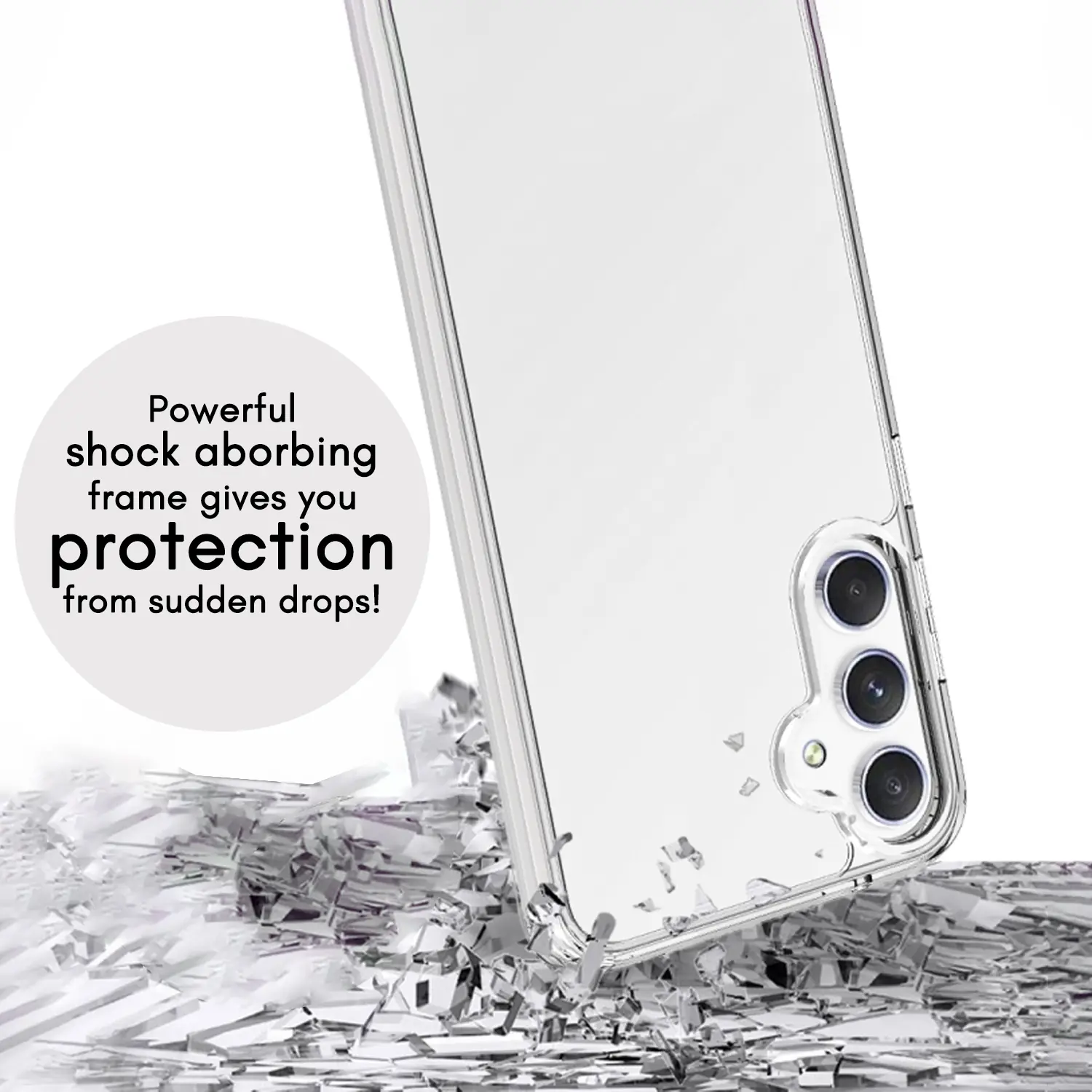 Crystal Clear Shockproof Case for Samsung S24/S24 Plus/S24 Ultra