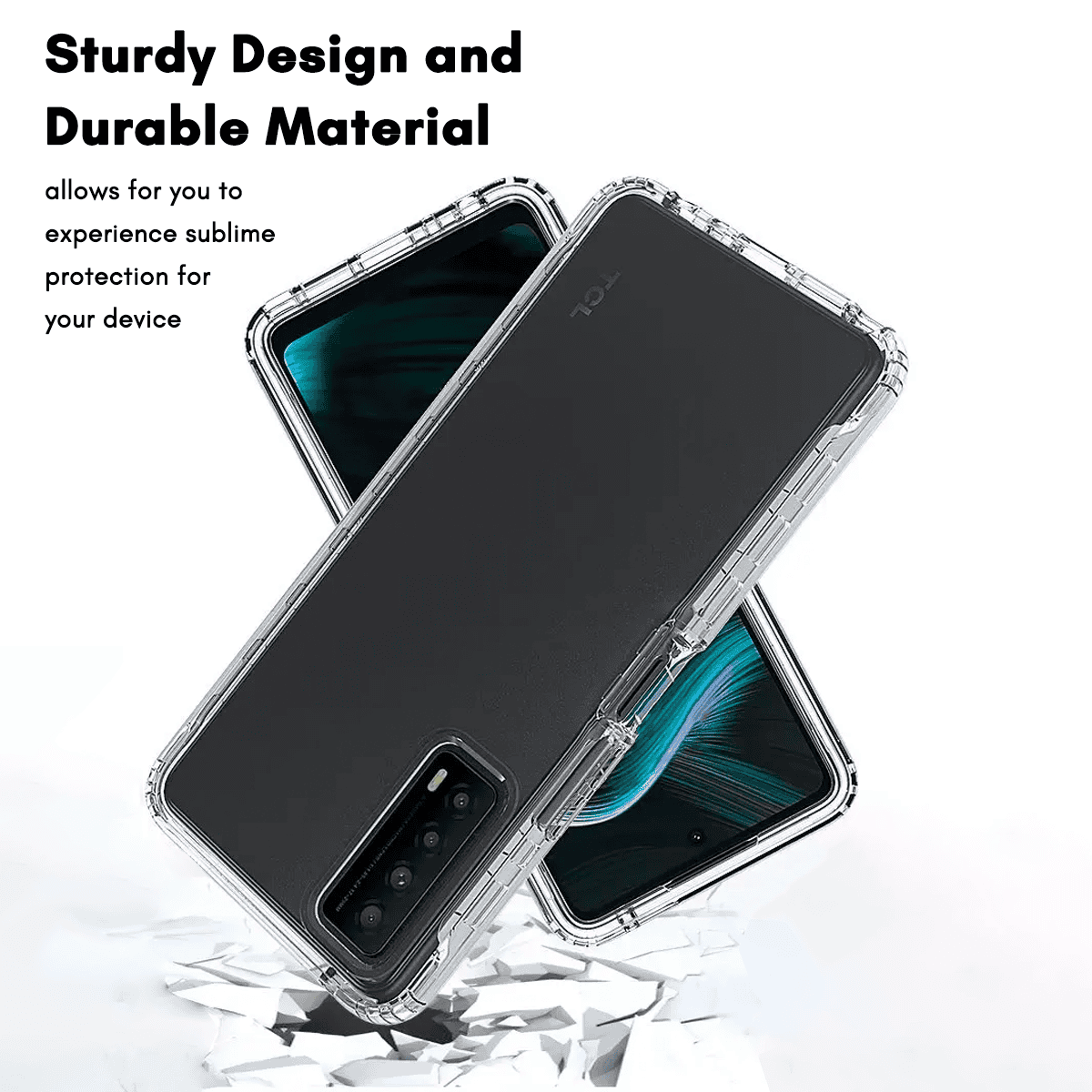 Adreama Crystal Clear Shockproof Case for TCL Stylus 5G