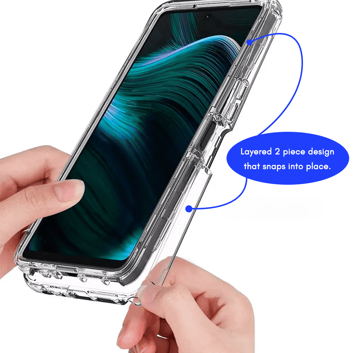 Adreama Crystal Clear Shockproof Case for TCL Stylus 5G