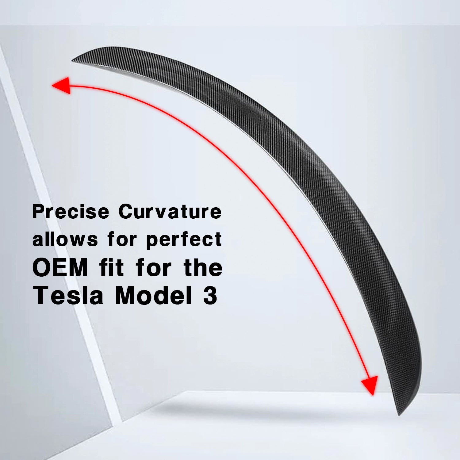 Tesla Model 3 Dry Carbon Fiber Performance Rear Spoiler