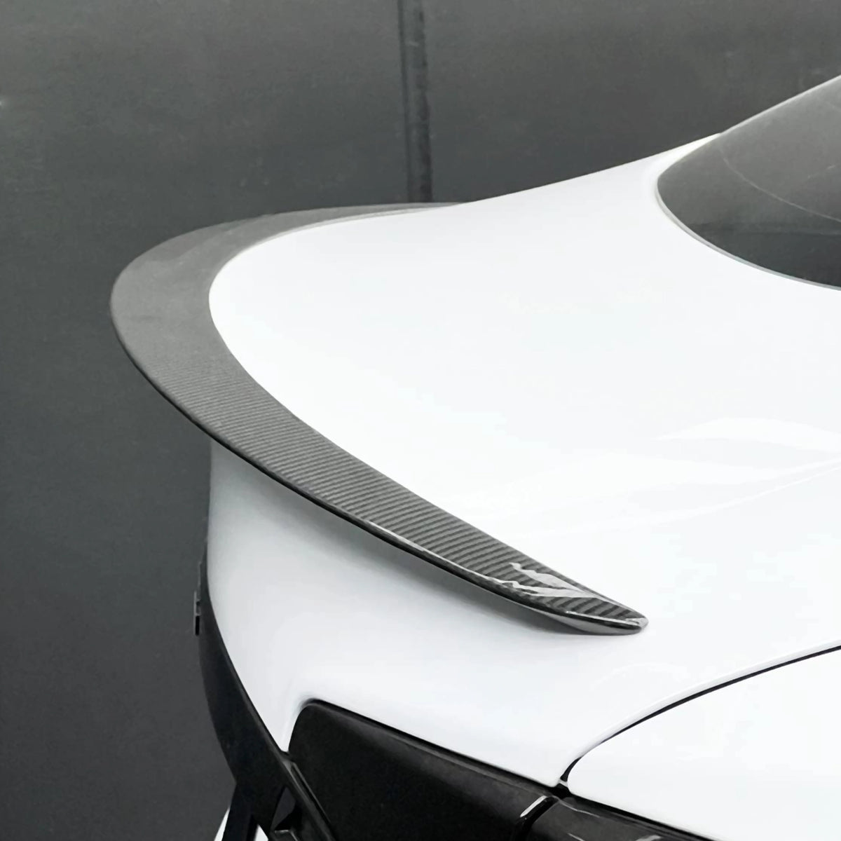 Adreama Tesla Model S Performance Spoiler Made With Real Premium Carbon Fiber - Glossy Finish