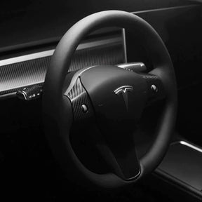Adreama Tesla Model 3/Y Real Dry Carbon Fiber Steering Wheel Accents (3 pcs) (Ships Within 5-7 Days)