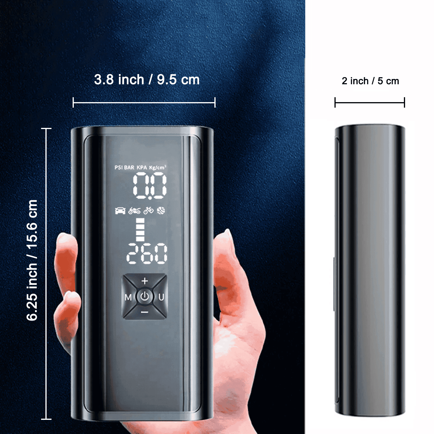 Size Specification of adreama tire inflator