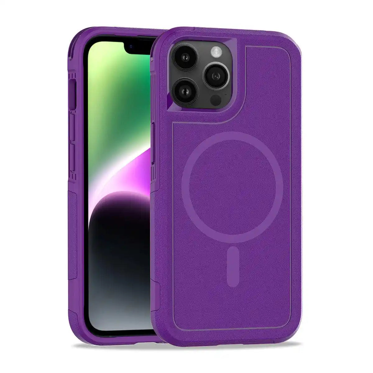 Purple Iphone 14 Pro Eco-Friendly Rugged Phone Case, MagSafe Compatible