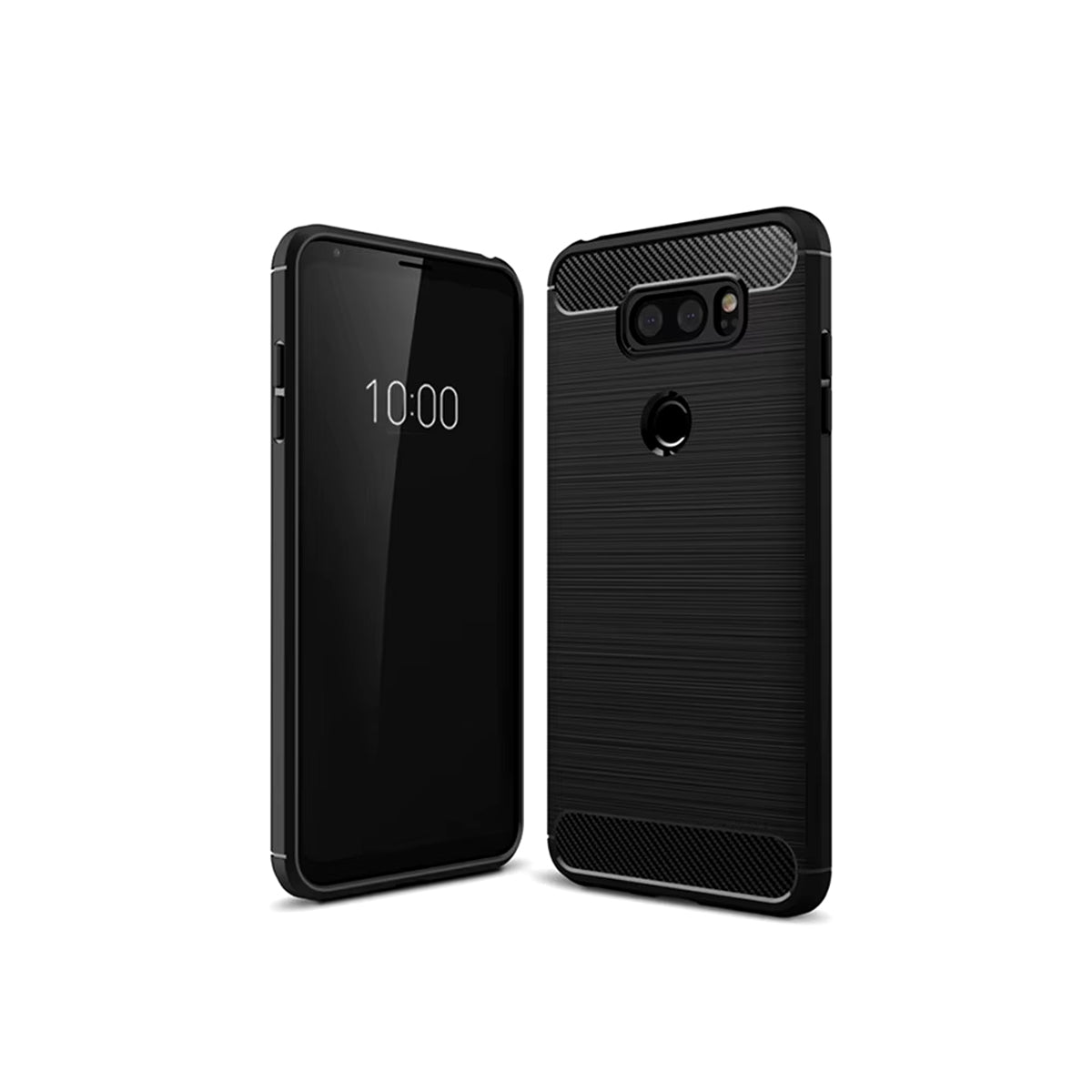 LG V30 Patterned Black Shockproof Phone Case