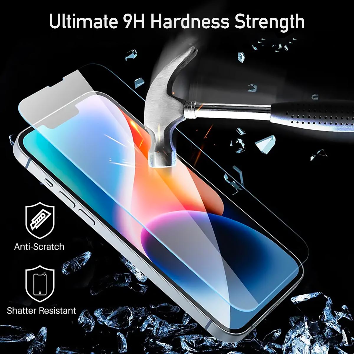 Premium Strong Glass Shatterproof Screen Protector For iPhone 15 Plus