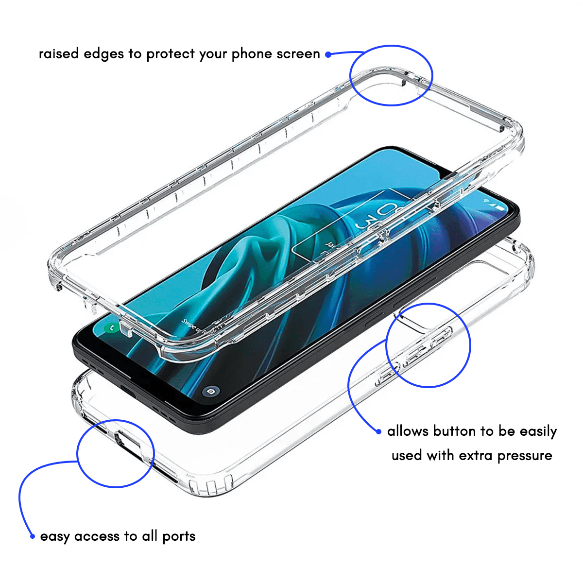 Adreama Crystal Clear Shockproof Case for TCL 30 XE 5G