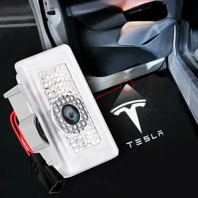 Adreama Tesla Puddle Light Projectors with T Logo, Fits All Tesla Models, 2 pack