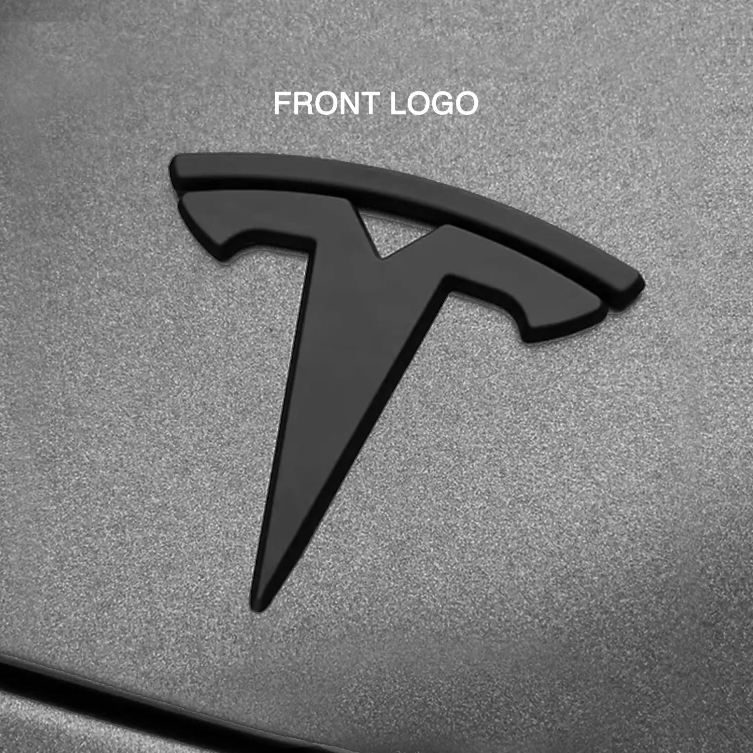 Adreama Tesla Model Y ABS T Logo Decal Cover for Trunk and Frunk, 2 Pack - Matte Black (Ships Within 5-7 Days)