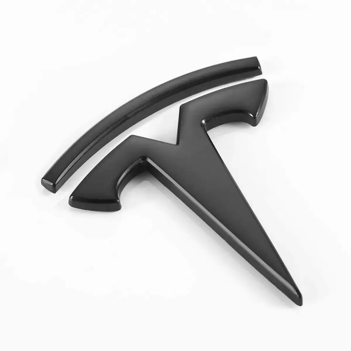 Adreama Tesla Model Y ABS T Logo Decal Cover for Trunk and Frunk, 2 Pack - Matte Black