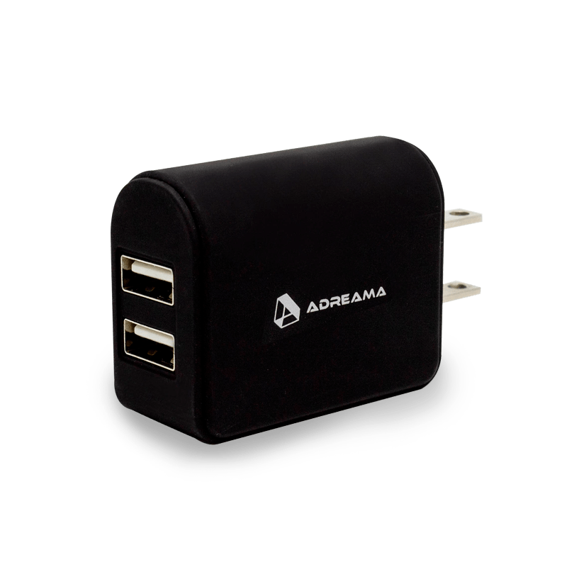 Fast Wall Charger with 2 USB-A ports - Black