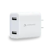 Fast Wall Charger with 2 USB-A ports - White